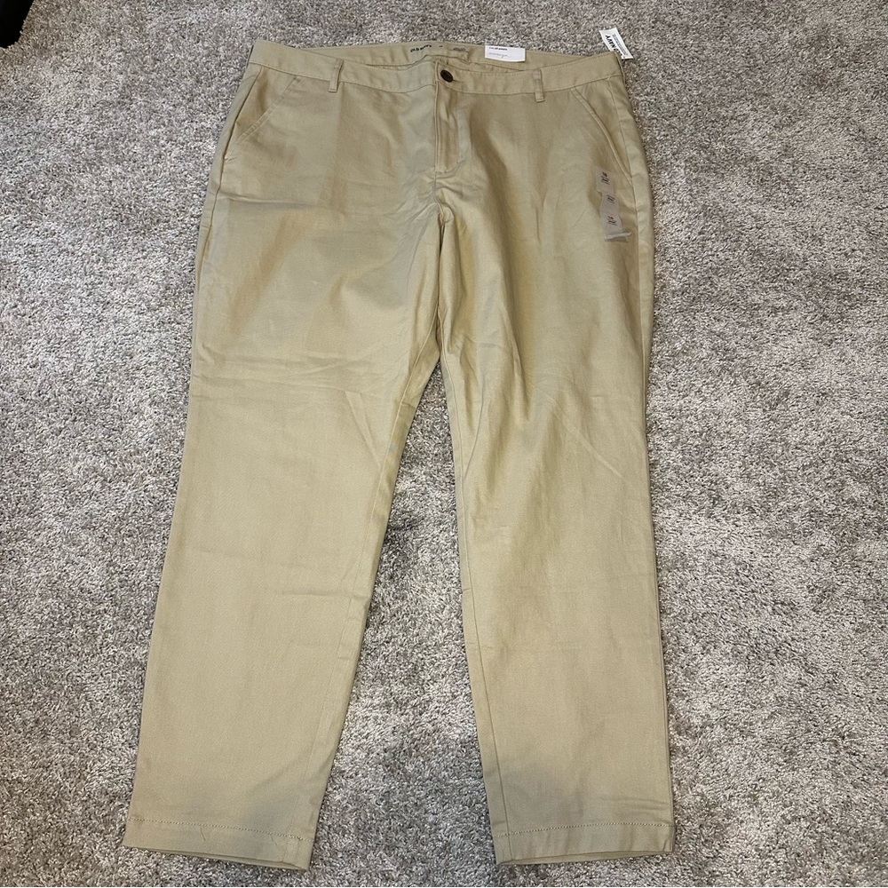 Skinny Leg Khaki Pants, Size 18